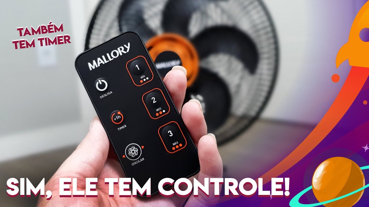 VENTILADOR COM CONTROLE REMOTO: MALLORY TS40 TOTAL CONTROL (UNBOXING COMPLETO) #201