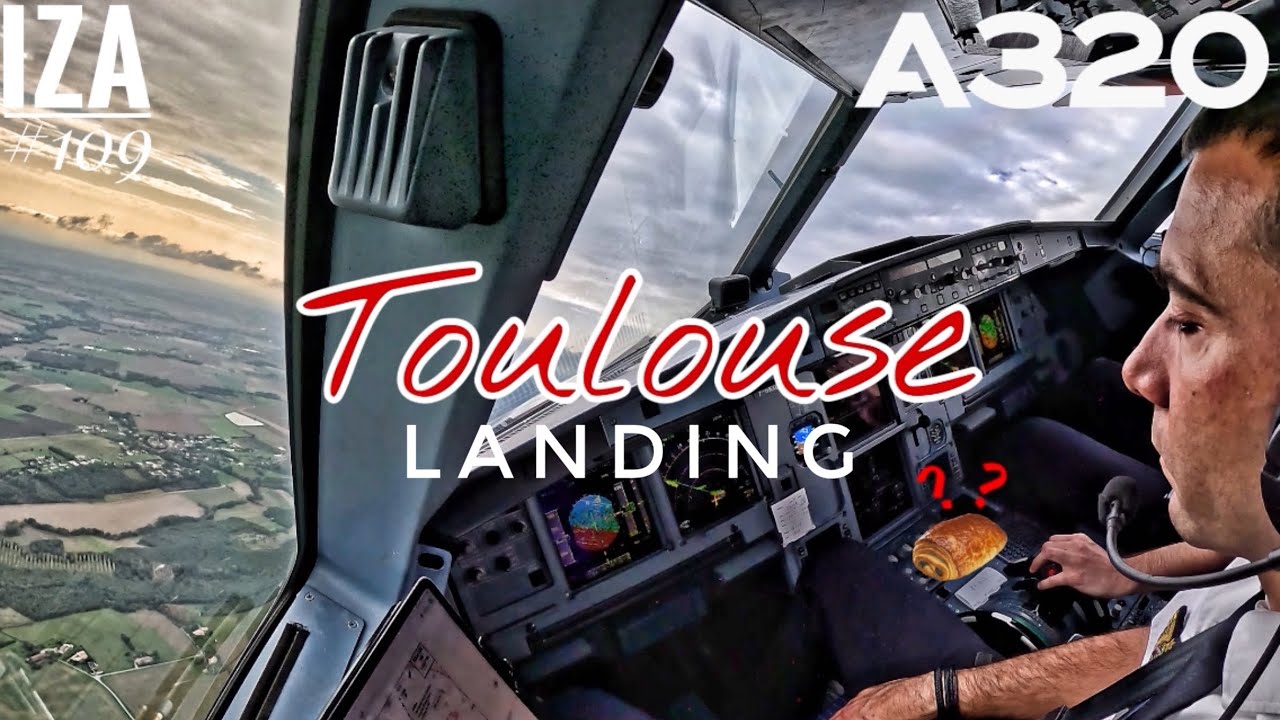 A320 TLS 🇫🇷 Toulouse | LANDING 14R | 4K Cockpit View | ATC & Crew Communications