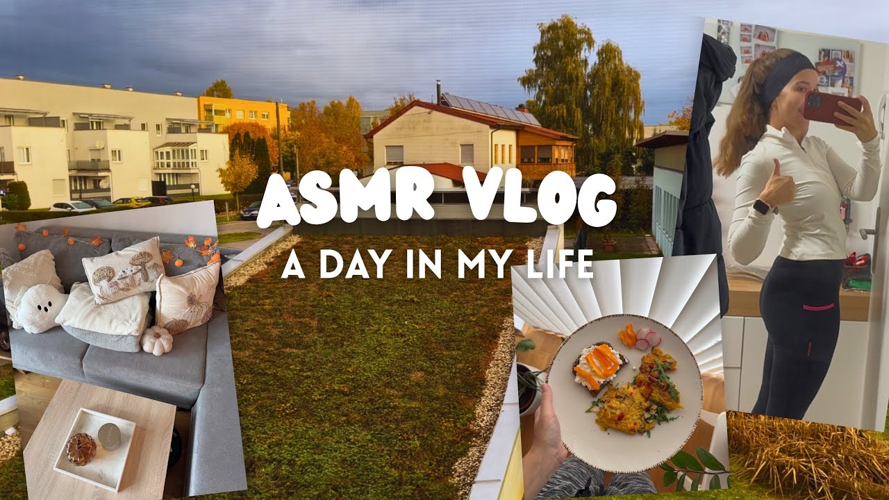 ASMR Vlog | A Day In My Life 🍂 | Sports, Meal Prep, Cozy Time (Whispered Voiceover, Finger Flutters)