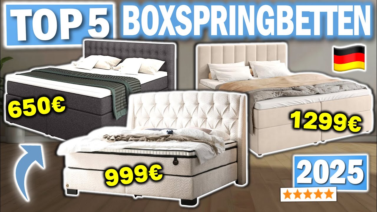 BOXSPRINGBETTEN Vergleich | Die 5 besten Boxspringbetten 2026