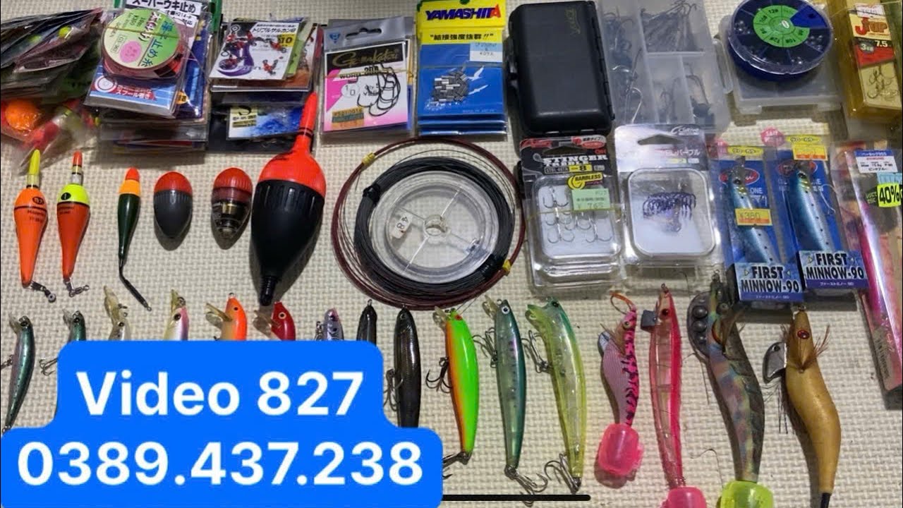 Máy câu Nhật bãi : phụ kiện đồ câu cá ( Video 827 ) ngày 27/1 zalo.0389.437.238 