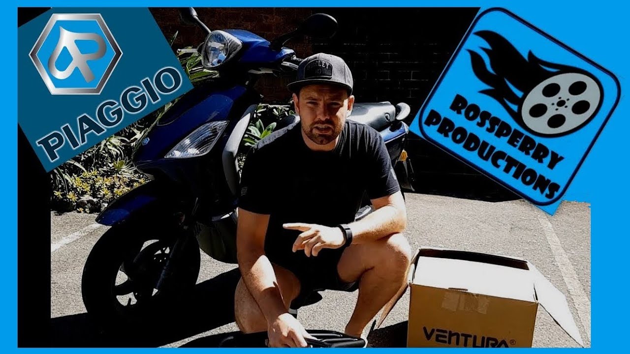 How to fit a storage box & luggage rack to a Piaggio Fly Scooter - (Givi & Ventura)