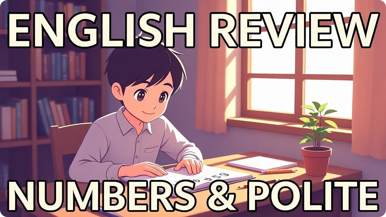 Slow English Review for Beginners | Numbers & Polite English Practice