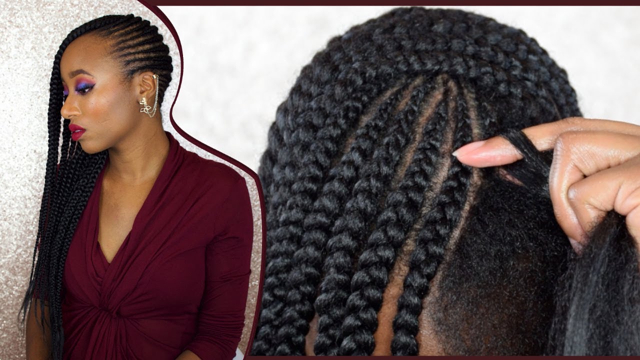 How To DIY Feed in Braids on 4c Natural Hair | Easy Method & Detailed 