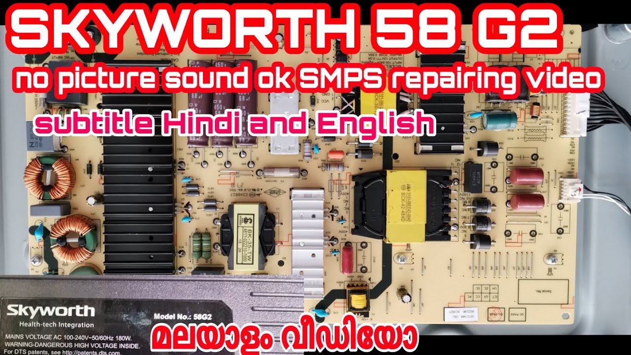 Skyworth  LED TV 58G2 no picture sound ok,L6R023. backlight driverPCB repairing video