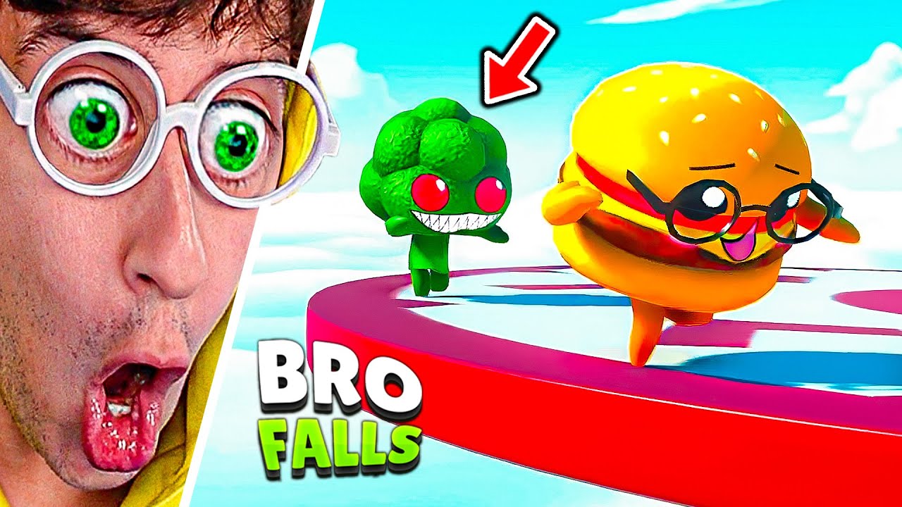 SOY un BROCCOLI en BRO FALLS 🥬😂!! (Stumble Guys con Comida 🤡) - TEKENDO