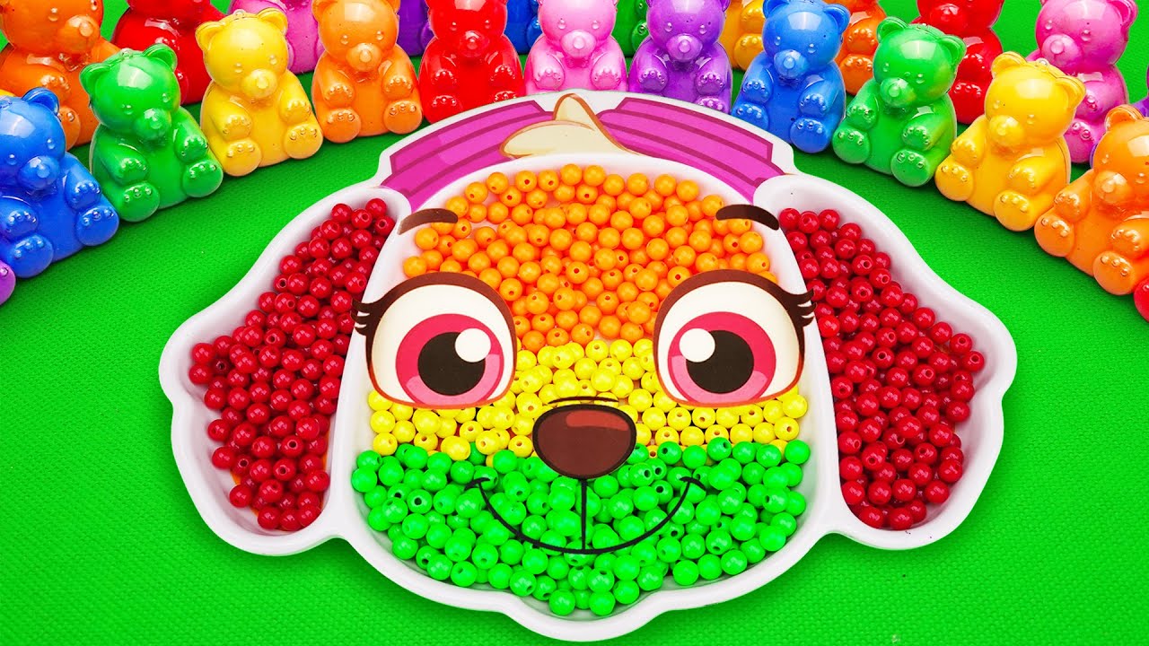 Satisfying ASMR | Making Rainbow CHASE PAW Patrol Bathtub by Mix SLIME in Rainbow Eggs CLAY Coloring