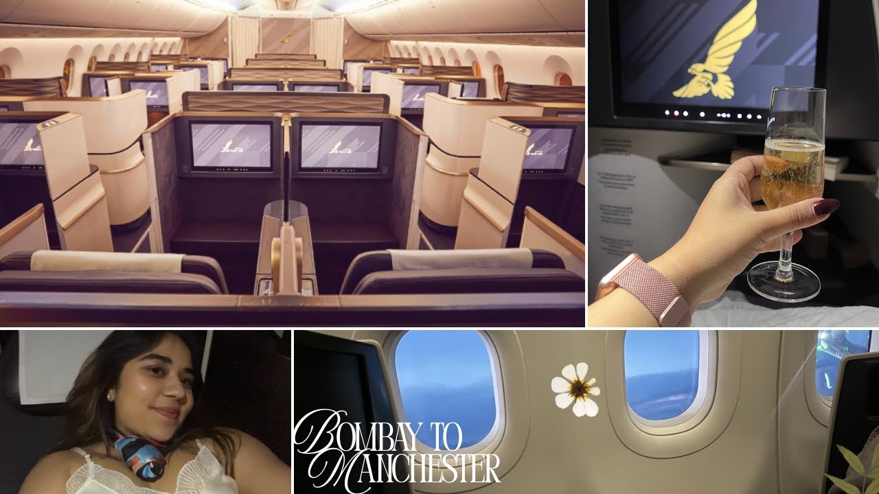 My First Ever Gulf Air Business Class Experience 🤯🛫  | Review 🥂 & Full Flight Vlog 🌍 | Srushti Shah