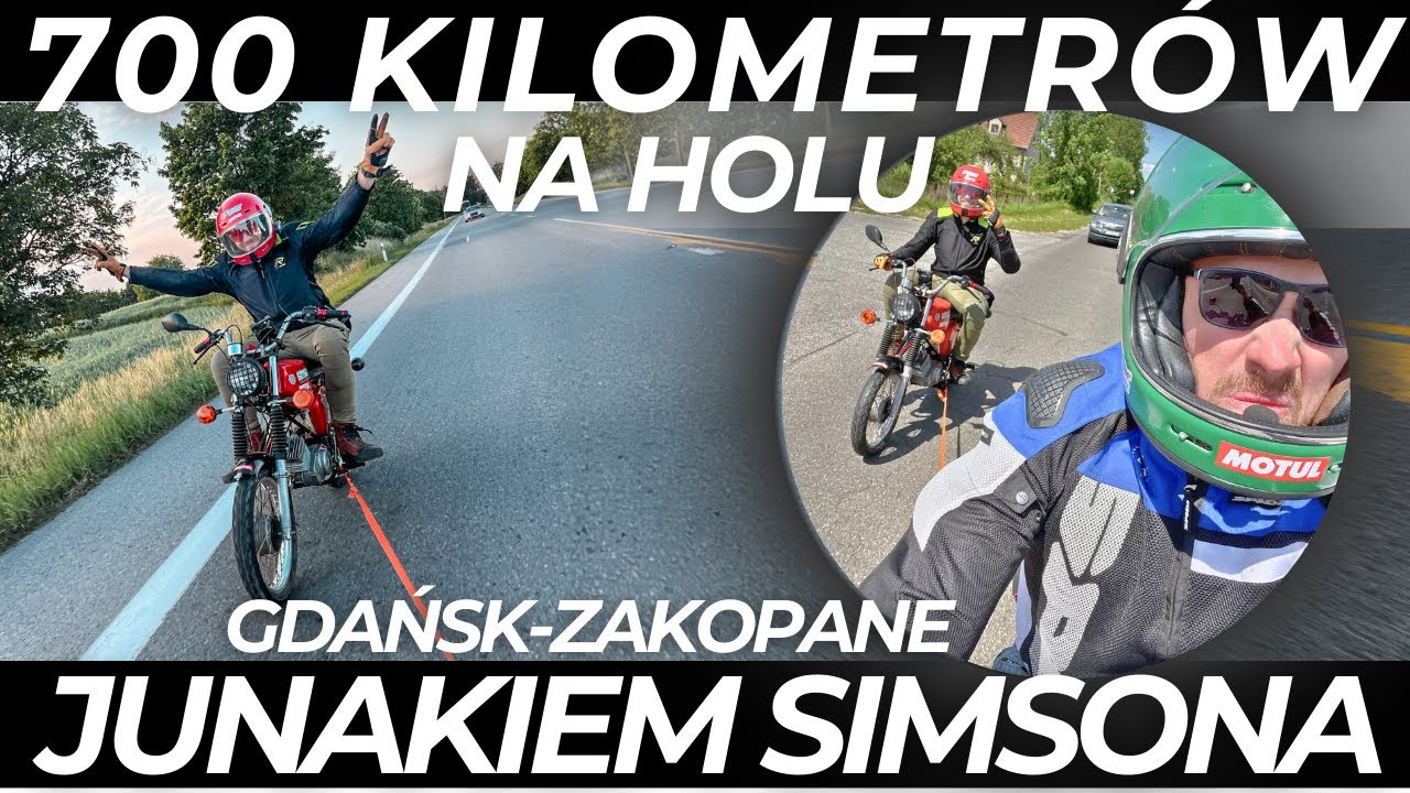 700 kilometr&oacute;w na holu. Junak 125 zaciągnął Simsona z Gdańska do Zakopanego!