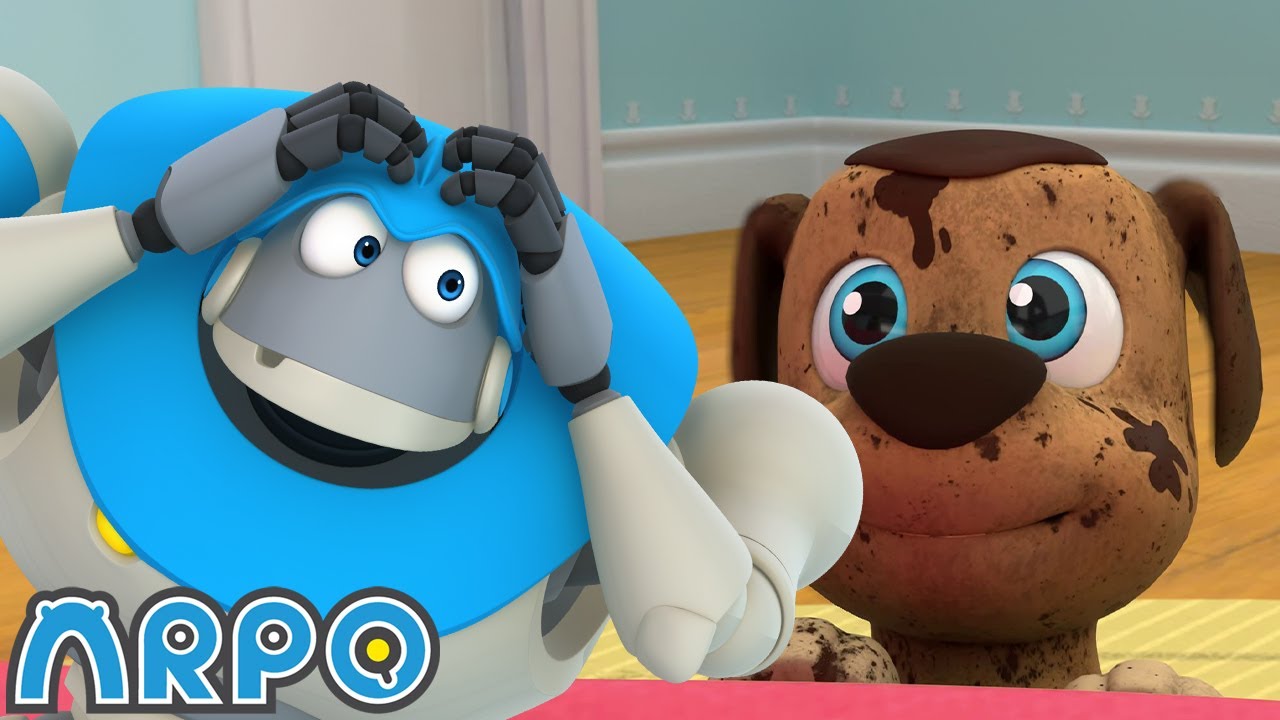 Dirty Dog - FLEES | ARPO The Robot | Robot Cartoons for Kids | Moonbug Kids