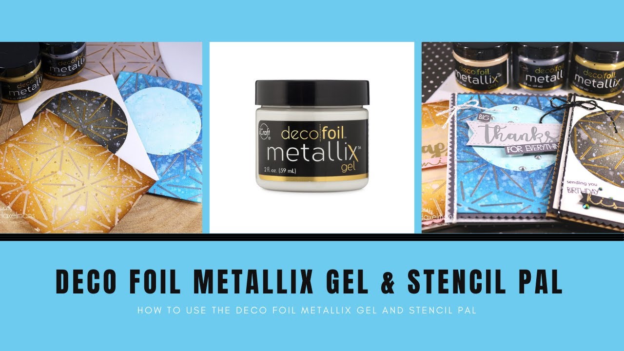 How To Use Deco Foil Metallix Gel and Stencil Pal