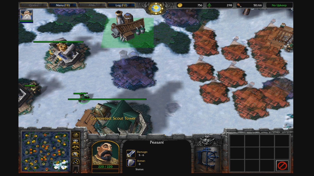 Warcraft 3 - 1 vs 11 Insane computers (Human on Ice Crown)