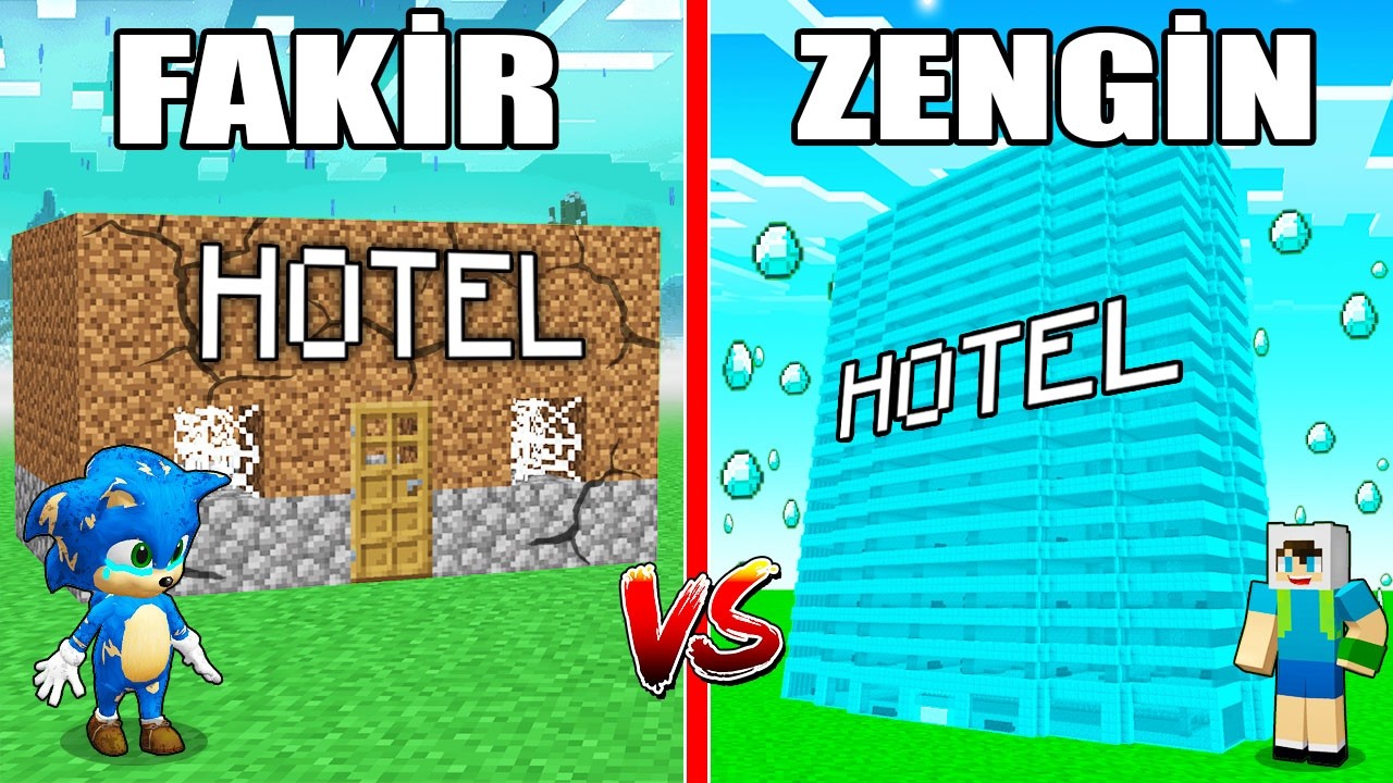 FAKİR BEBEK SONİC VS ZENGİN ENES OTEL KAPIŞMASI 😱 Minecraft