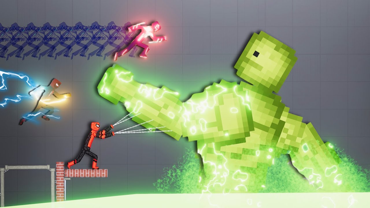 Mega Buff Melon vs Spider-Man Trio (Tom,Miles,Spider-Man 2099)  on The Ultimate Acid Sea