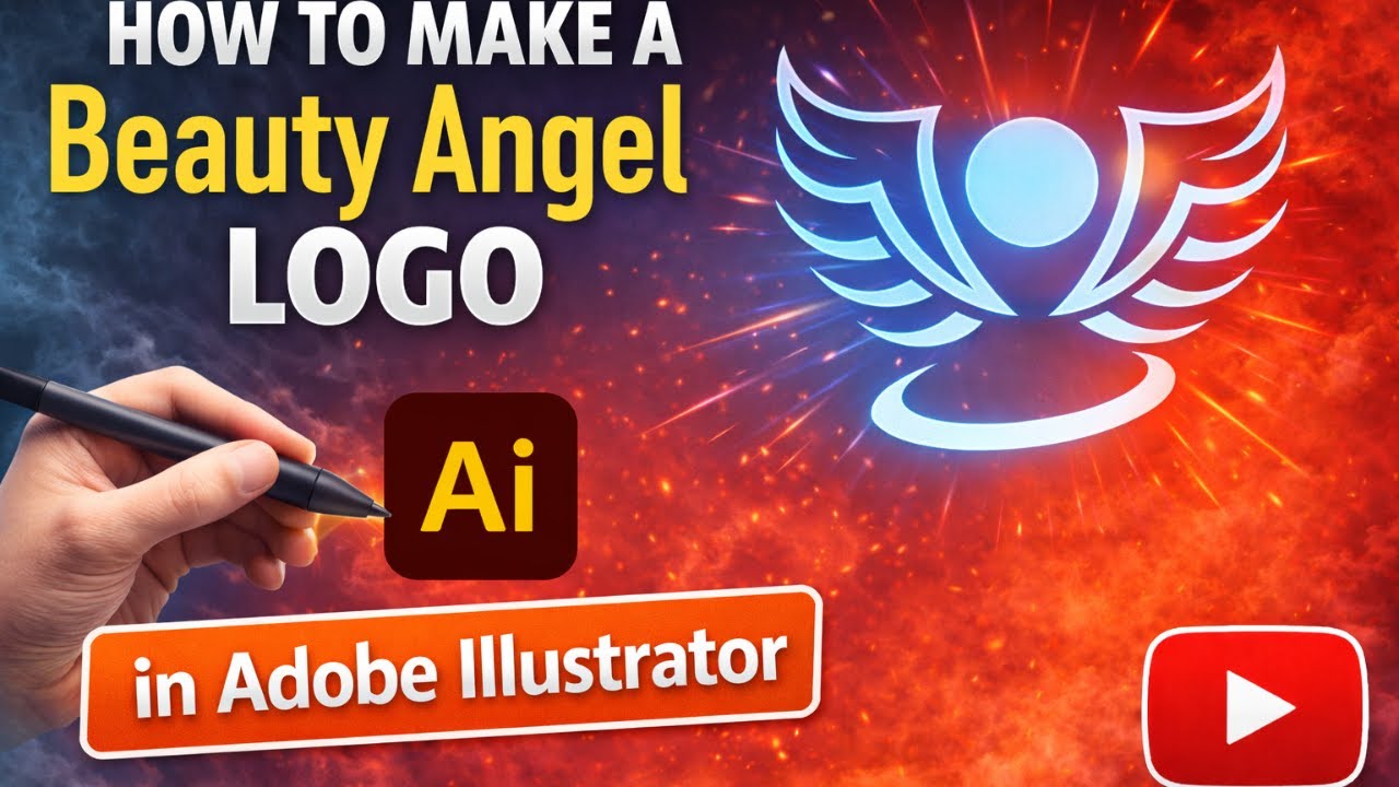 How to Make a Beauty Angel Logo in Adobe Illustrator |Easy Tutorial