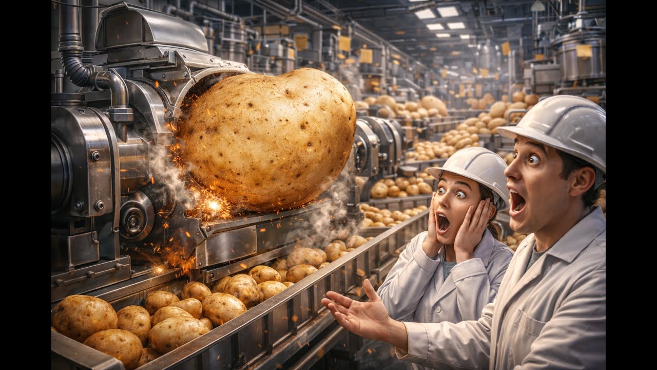 COMO se HACEN las PAPAS FRITAS de BOLSA   #papasfritas   #procesoindustrial   #corteperfecto