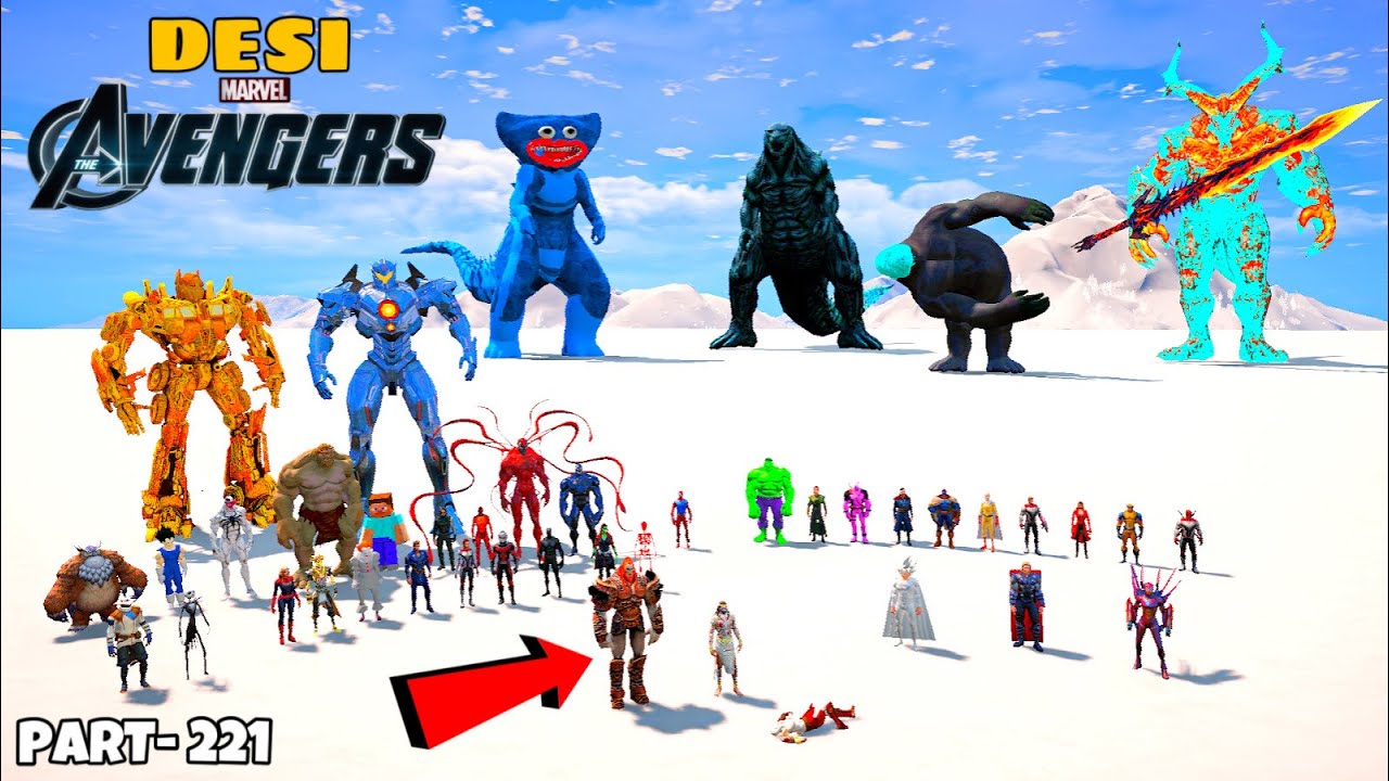 DESI Avengers Army Fights to Ares and Poseidon for Save World in GTA 5 | GTA V AVENGERS #221