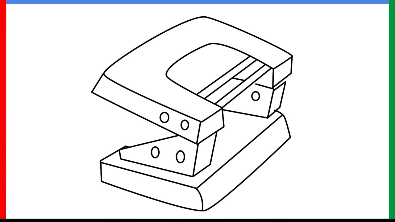 How to draw Hole Puncher step by step for beginners