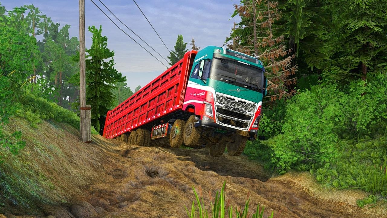 EXTREME Truck long loaded with soil on the most dangerous roads in the world