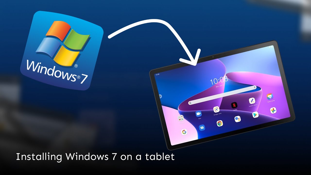 Installing Windows 7 on a tablet