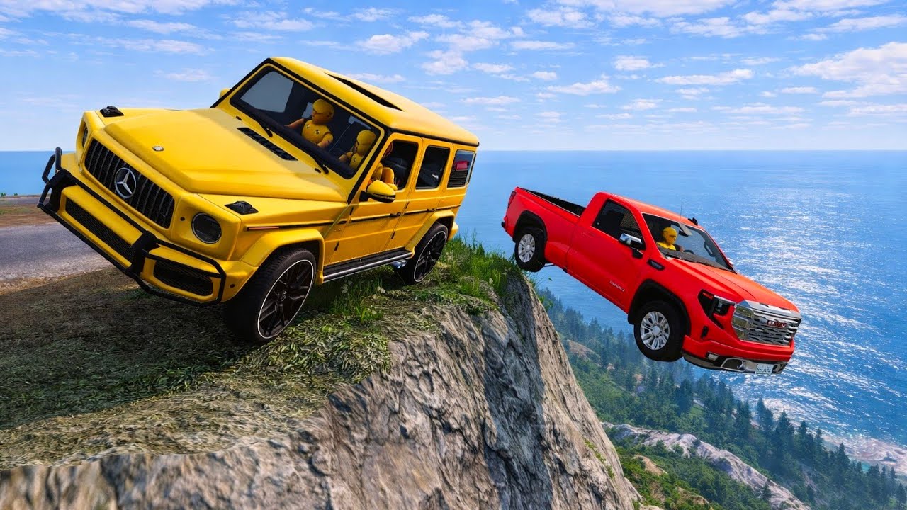 Car vs dangerous mountain Cliff crash 💥😱 | Beamng Drive Episode 66!
