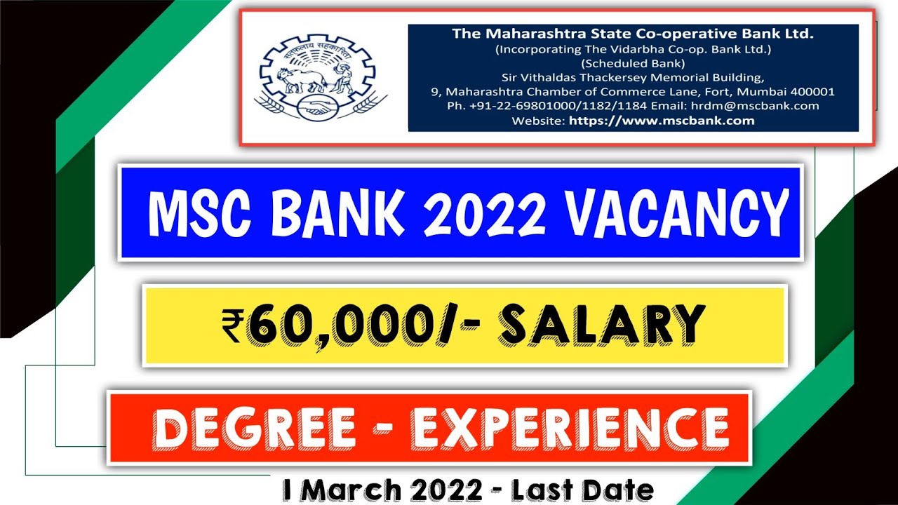 MSC Bank 2022 Full Notification Out