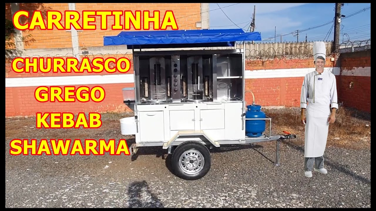 CARRETINHA CHURRASCO GREGO, KEBAB, SHAWARMA DUPLA!!