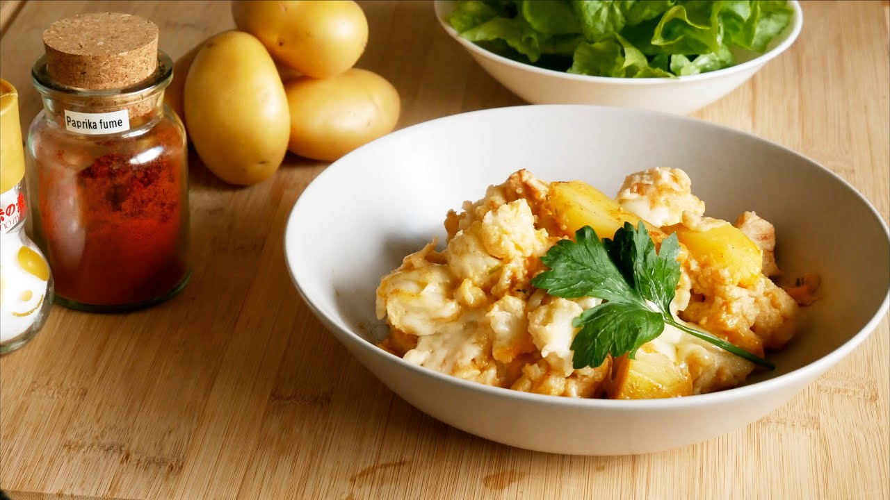 Poêlée de chou-fleur au poulet mozzarella