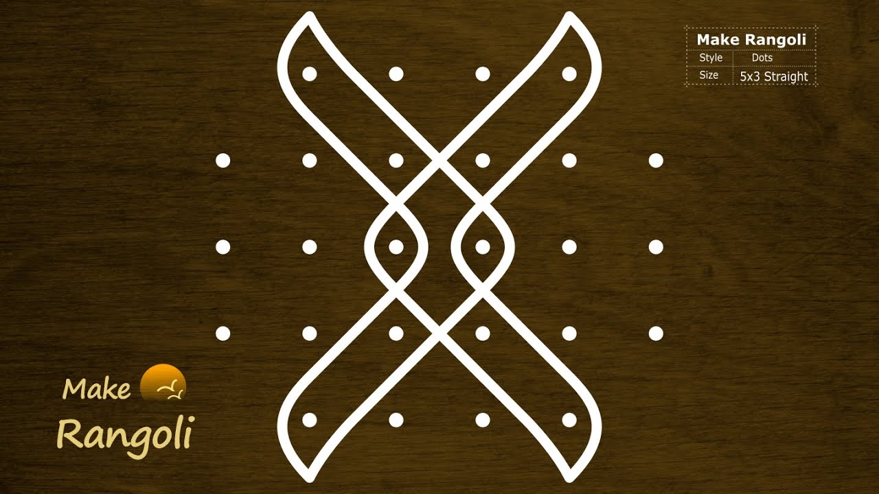 Simple Sikku Kolam with dots | Melika Muggu | Kambi Kolam | Rangoli Designs | Make Rangoli