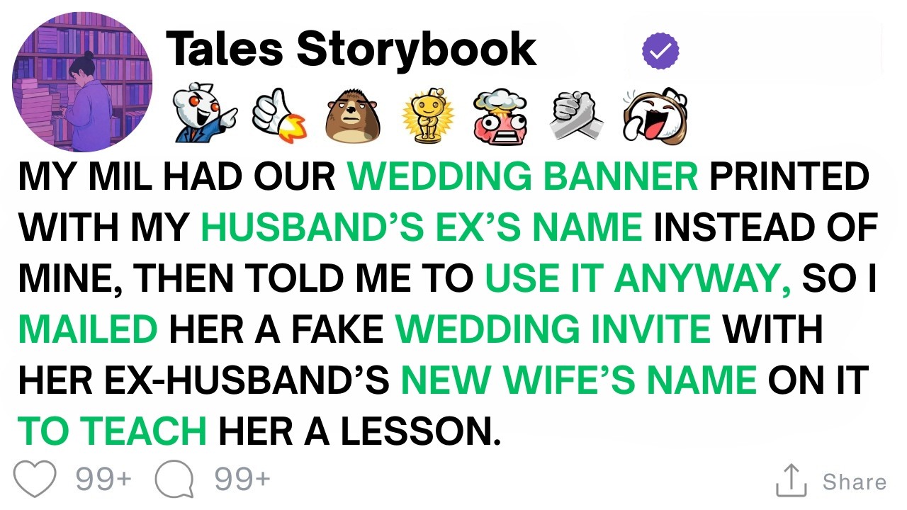 [ Full Story ]My MIL Had Our Wedding Banner Printed With My Husband’s Ex’s Name Instead Of....