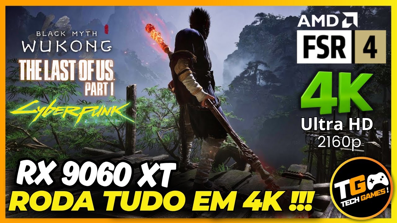 🔥RX 9060 XT roda TUDO em 4K?! 😱 | Teste completo com FSR 4, Ray Tracing e Frame Generation (ON/OFF)🔥
