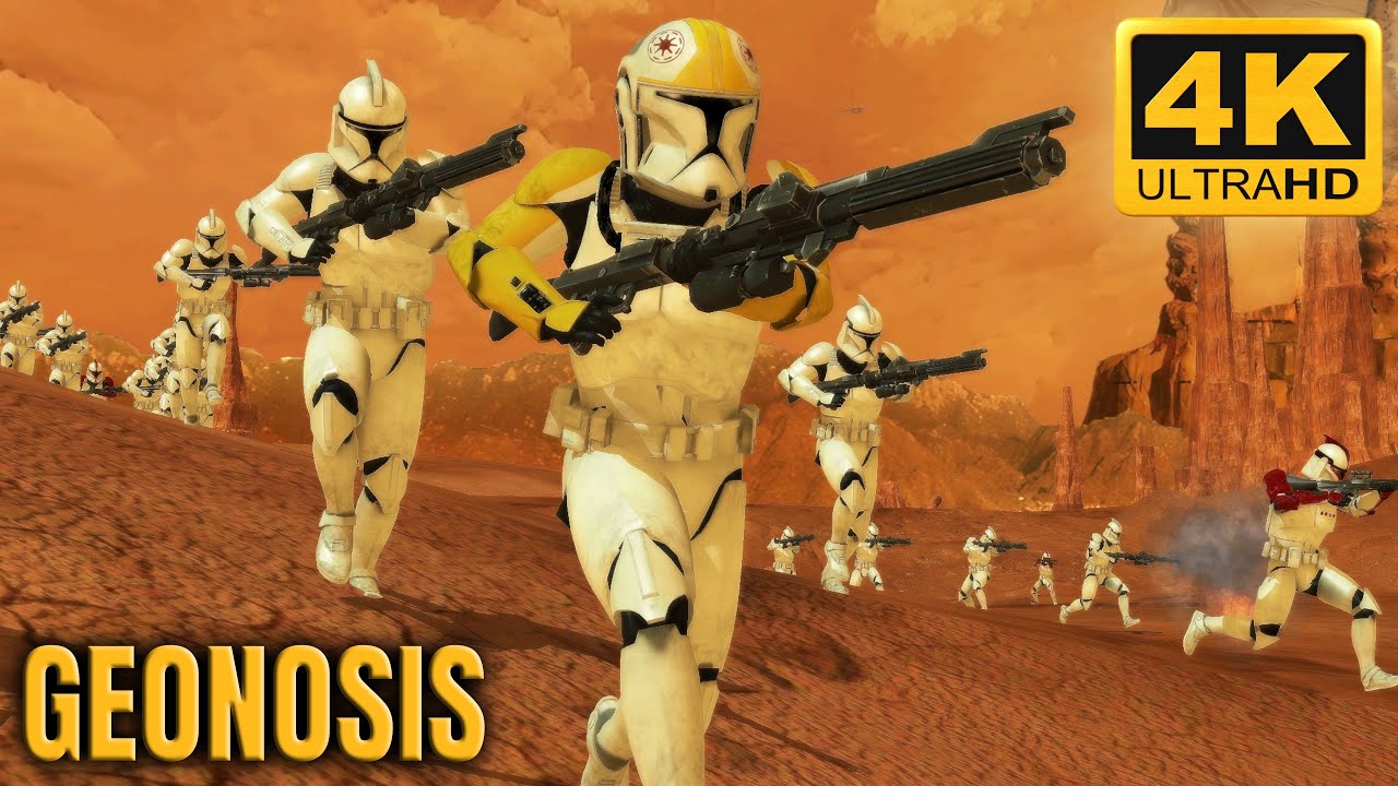 ENHANCED GEONOSIS SPIRE! Clone Troopers vs Battle Droids - Star Wars Battlefront (2004) + EGM Mod