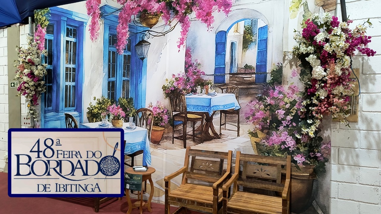 Lindas decorações na 48 feira do Bordado de Ibitinga