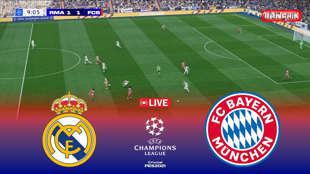 🔴LIVE : Real Madrid vs Bayern Munich - UEFA Champions League 2026 | Pes 21 Simulation Gameplay