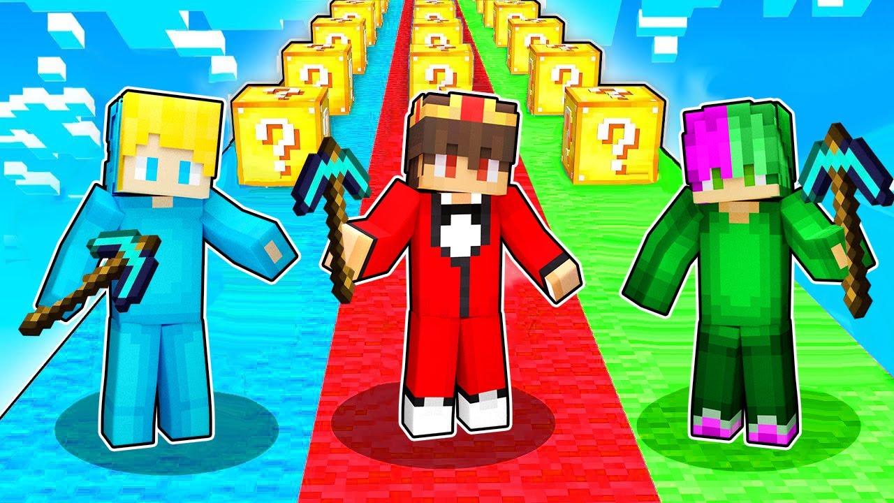 das MEGA LUCKY BLOCK RENNEN vs Ukri & Orksui in Minecraft