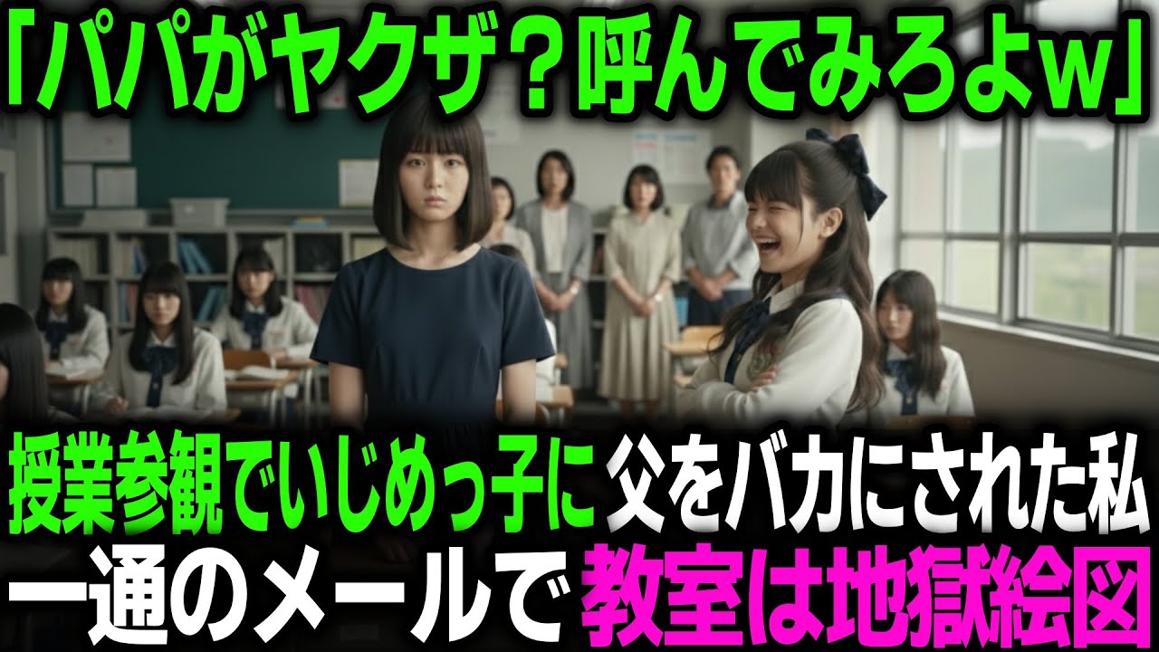 「パパがヤクザ？脅してるつもり？呼んでみろよ」いじめっ子に挑発された私「呼びますね」5分後、100台の黒塗り高級車が…