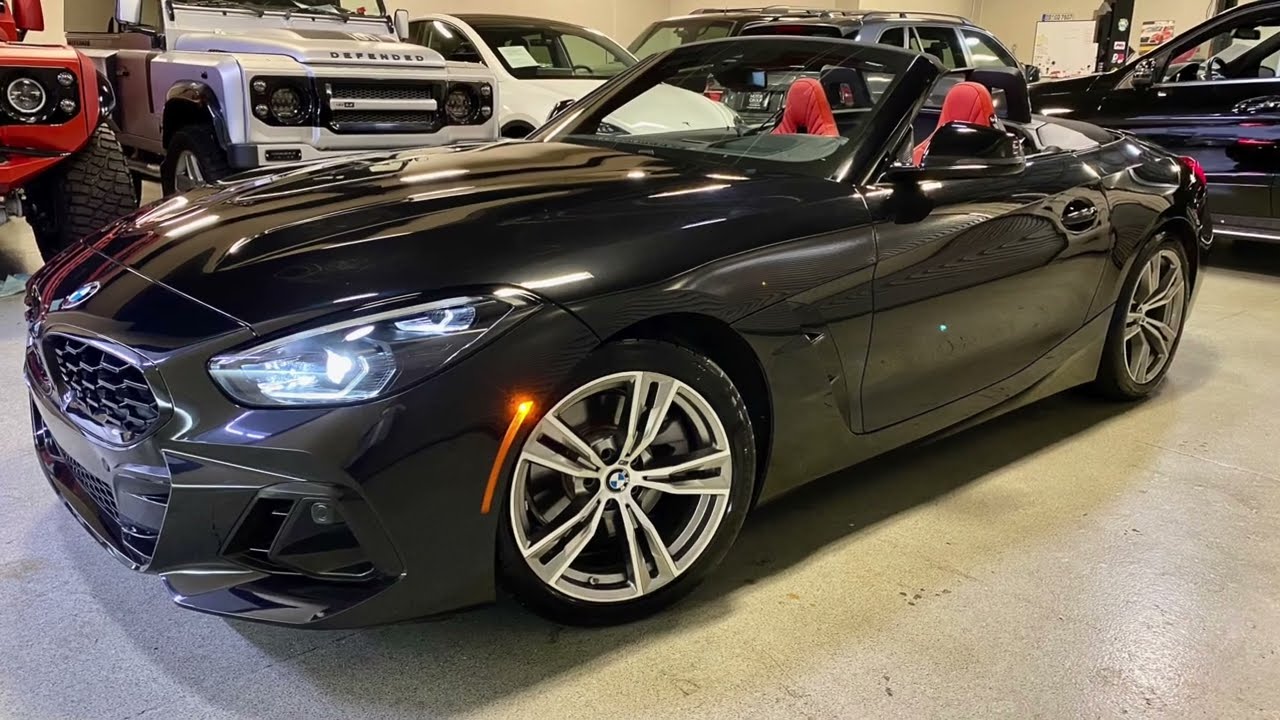 2024 BMW Z4 Roadster in Black with Magma Red Leather only 14k miles WARRANTY !