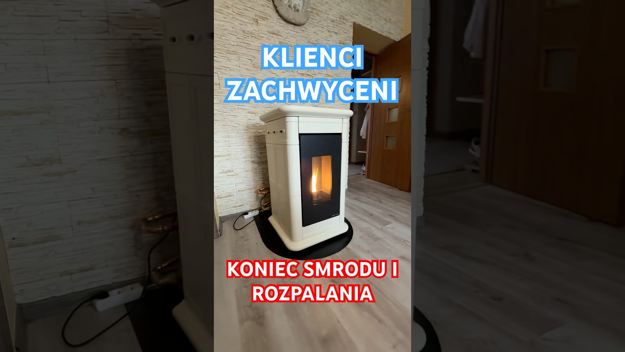 Piec na pellet z płaszczem wodnym Eva Calor Venere 13 KW #budowadomu #kominek #pellet #ogrzewanie