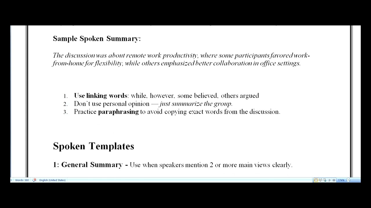 PTE New Task 2025 Summarize Group Discussion (SGD)  Format + Scoring + Sample Phrases