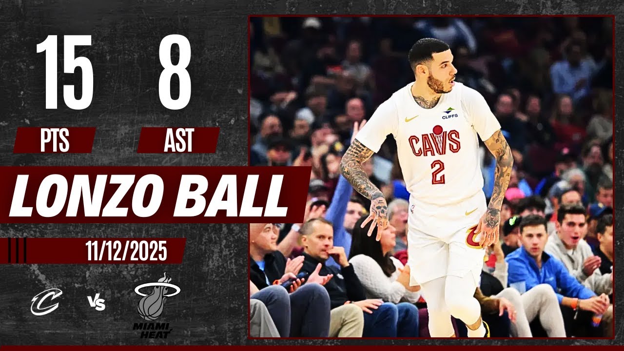 Лонзо Болл &mdash; лучшие моменты против &laquo;Майами Хит&raquo;: 15 очков, 2 подбора, 8 результативных передач, 1...