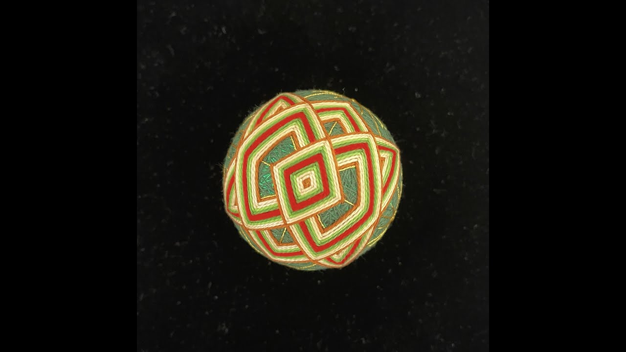 Temari Ball Embroidery Kit Tutorial - Shibaraku, Japanese handcraft, handmade Christmas ornament