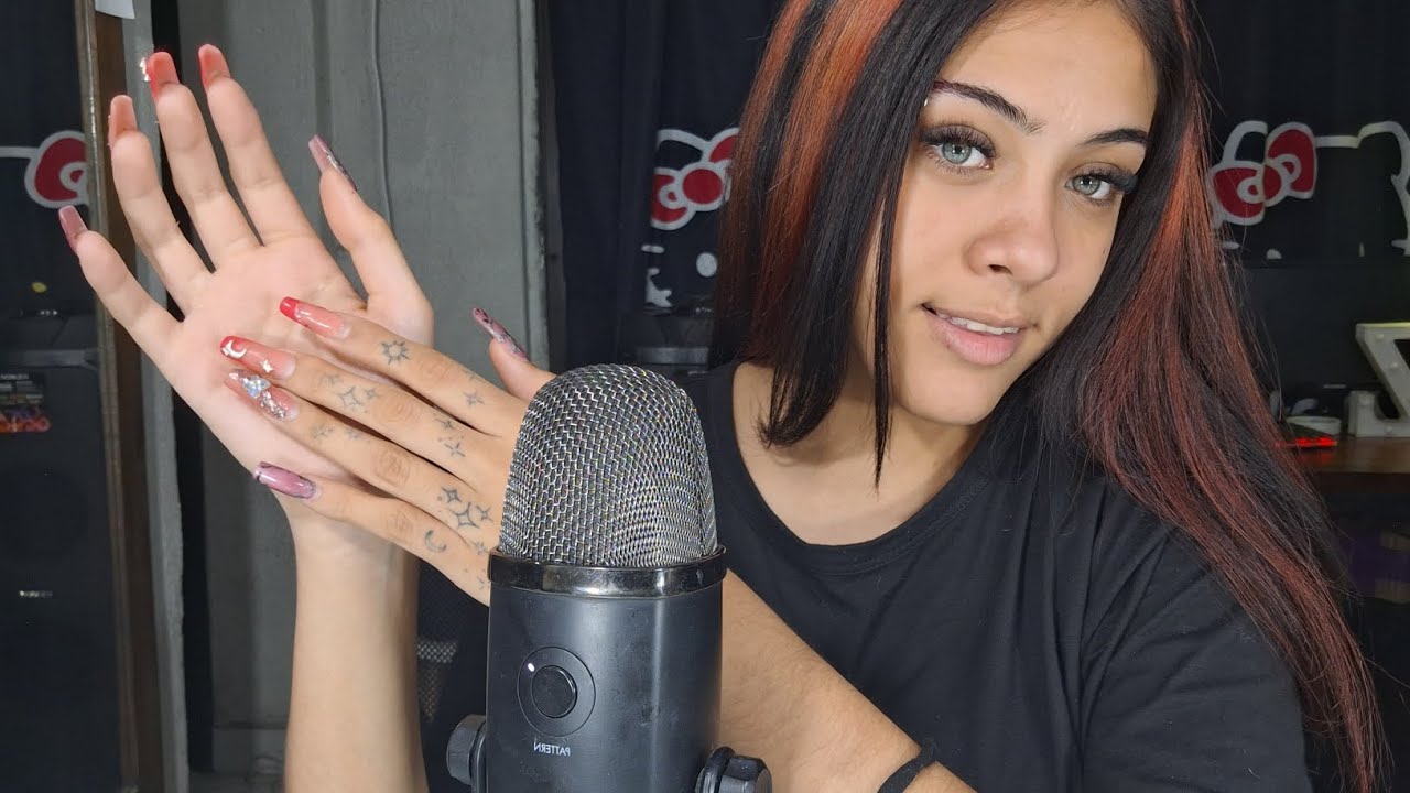 ASMR HAND SOUNDS NAILS LONG ZORETIT0😴🇦🇷
