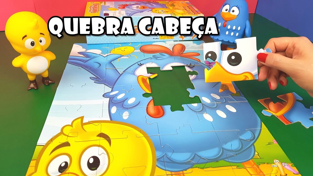 Montando Quebra Cabeça Do Pintinho Amarelinho 🐥 e Galinha Pintadinha