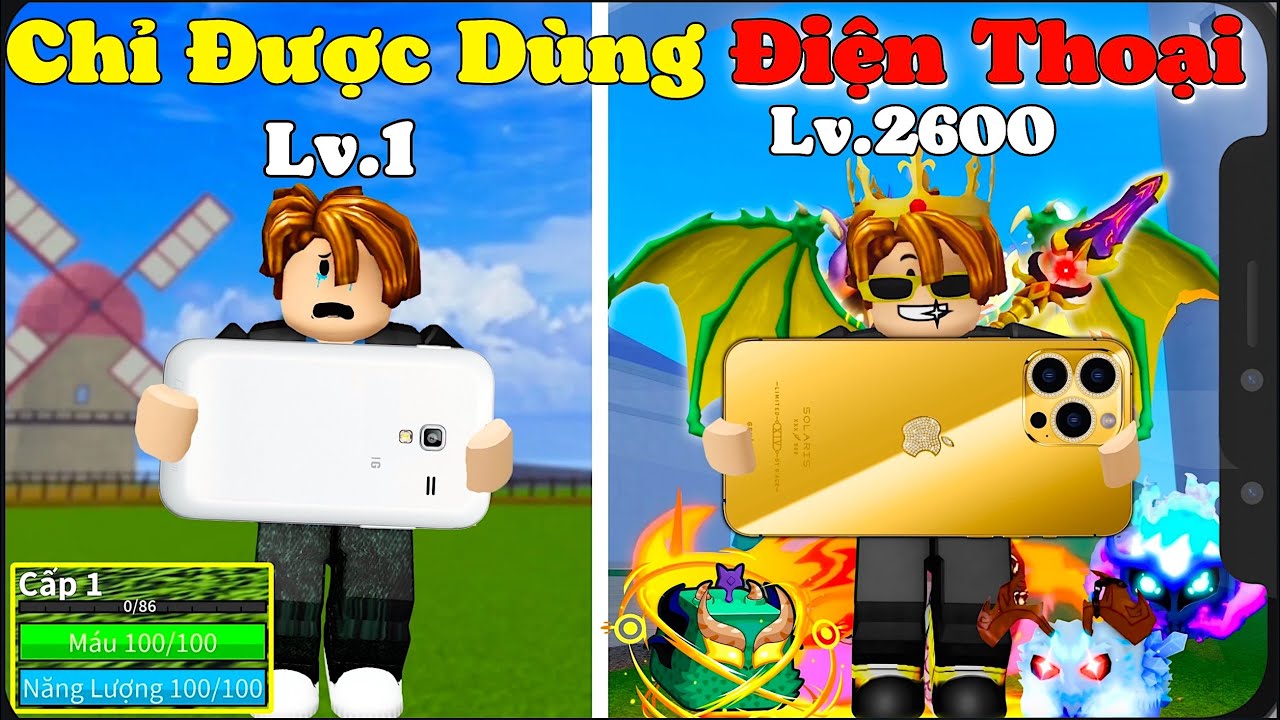 [BloxFruit] Chỉ Được Dùng ĐIỆN THOẠI Phá Đảo Thức Tỉnh Tất Cả Mọi Thứ Sức Mạnh