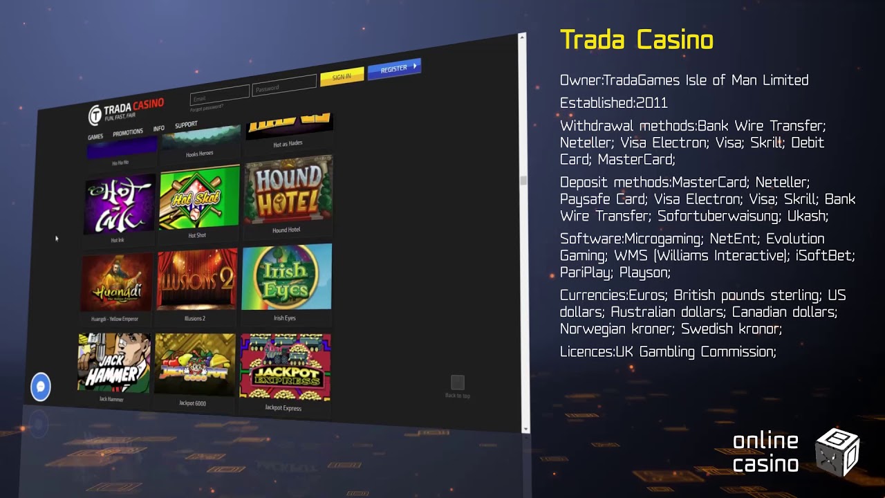 New casino named Trada: review by OnlineCasinoBOX.net