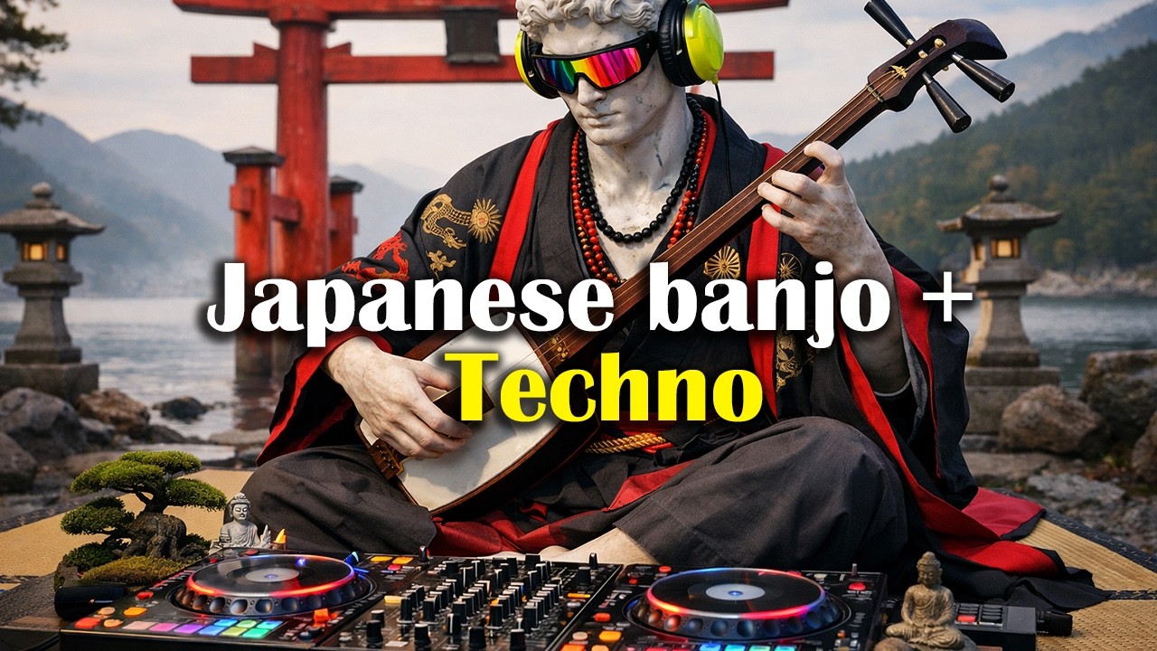 Zen Minimal & Melodic Techno with Shamisen | Deep Focus Mix