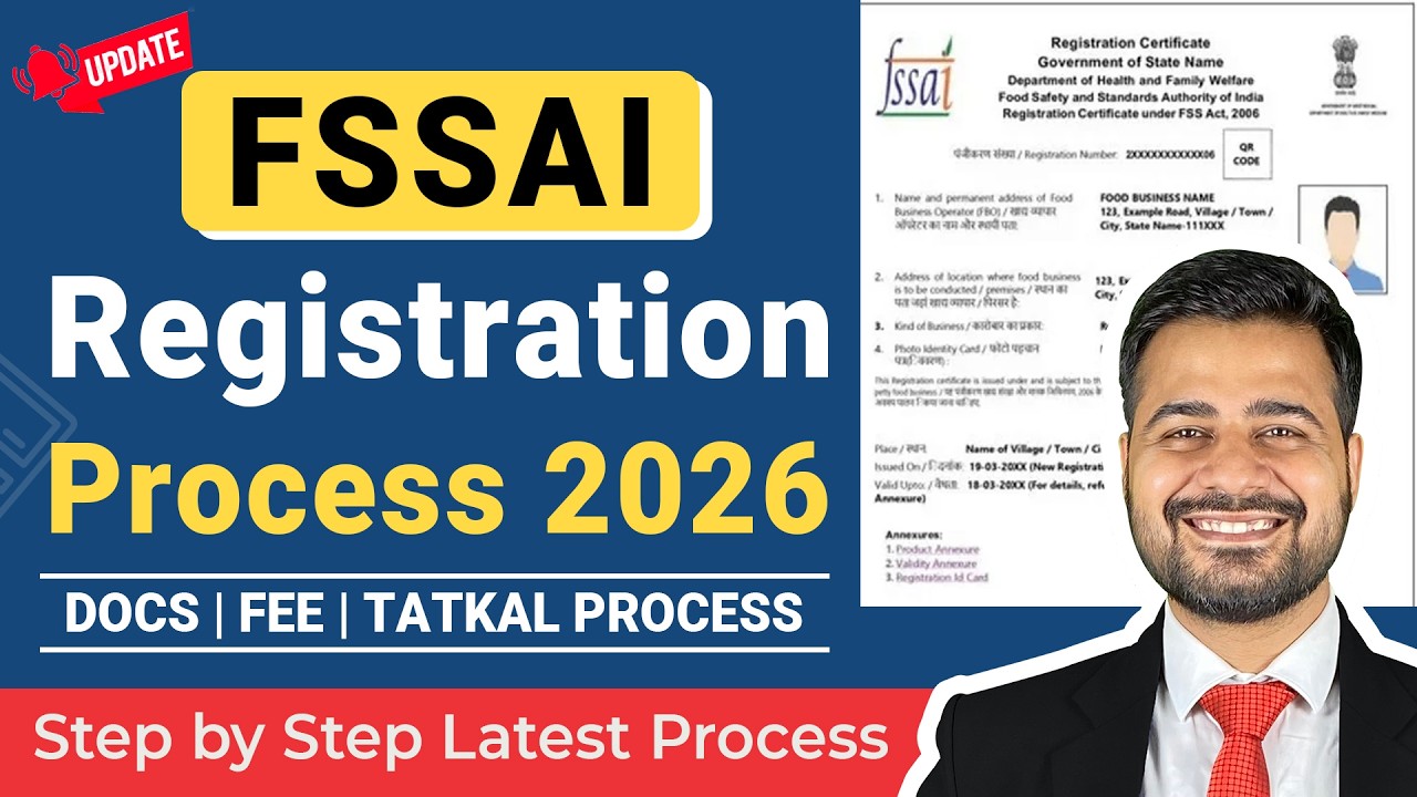 FSSAI Tatkal License Registration 2026 | FSSAI Registration Process 2026 | How to Get FSSAI License