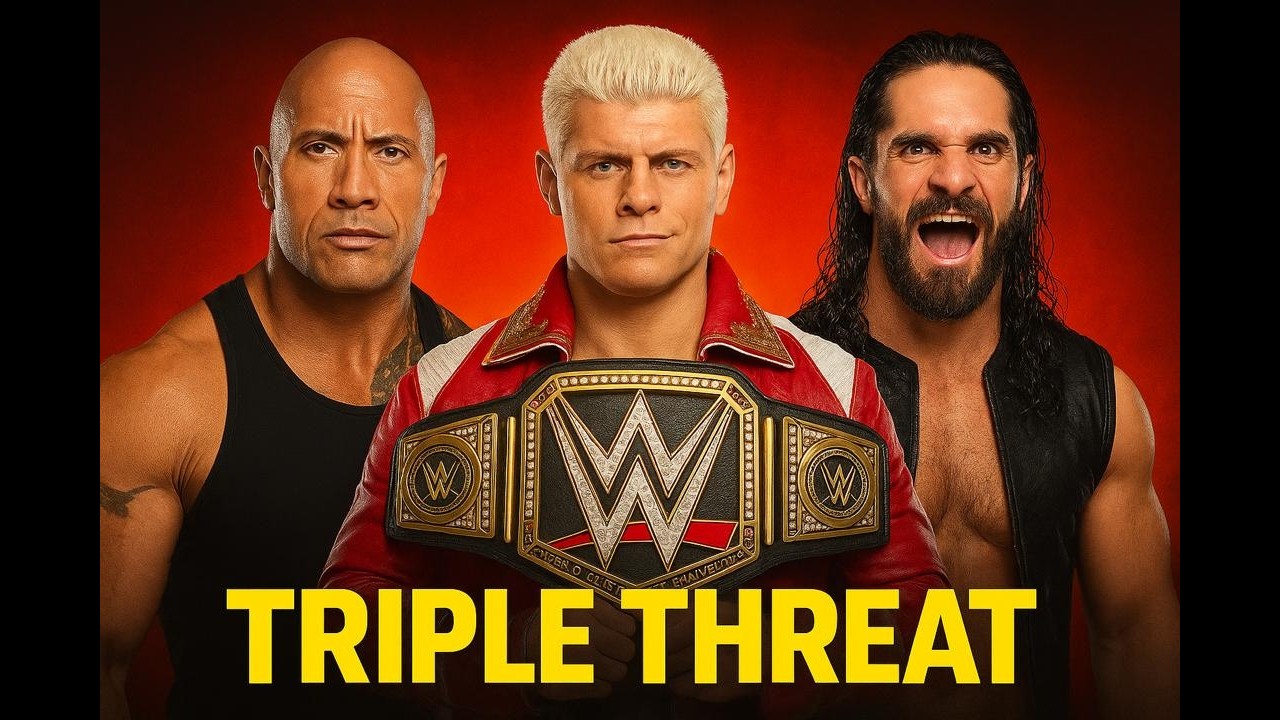 Cody Rhodes vs The Rock vs Seth Rollins – Epic Triple Threat for the WWE Championship!
