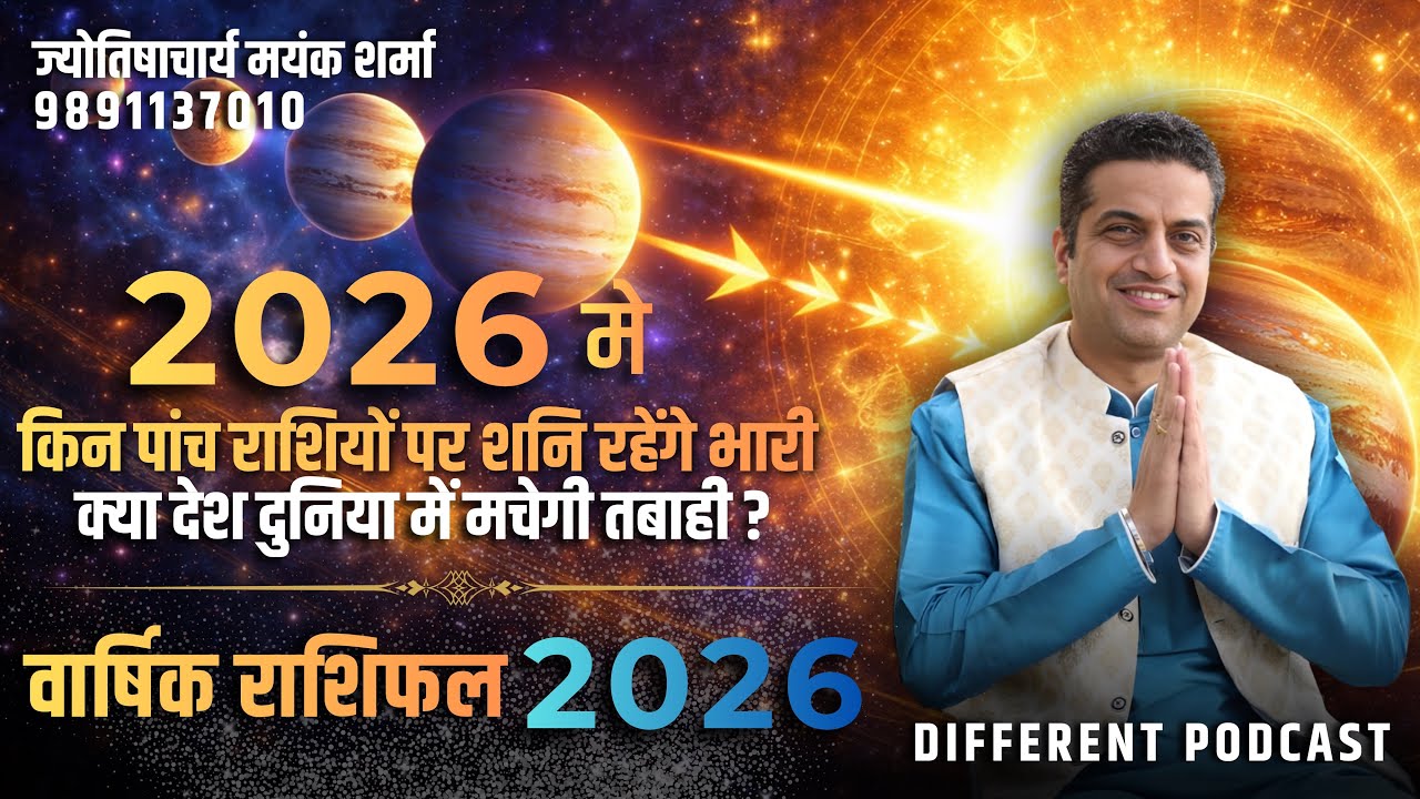 2026 में शनिदेव किन 5 राशियों की मुसीबतें बढ़ा सकते हैं ,मयंक शर्मा की भविष्यवाणी 