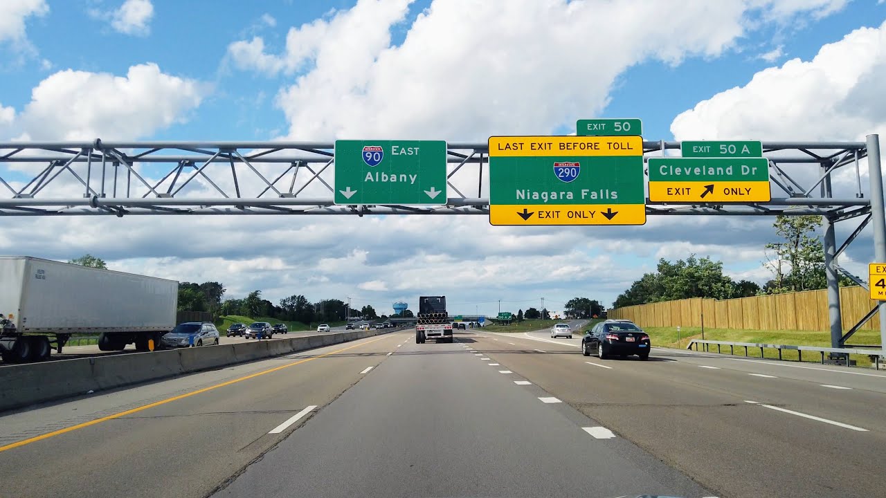 Interstate 90 east from Buffalo to Batavia, NY